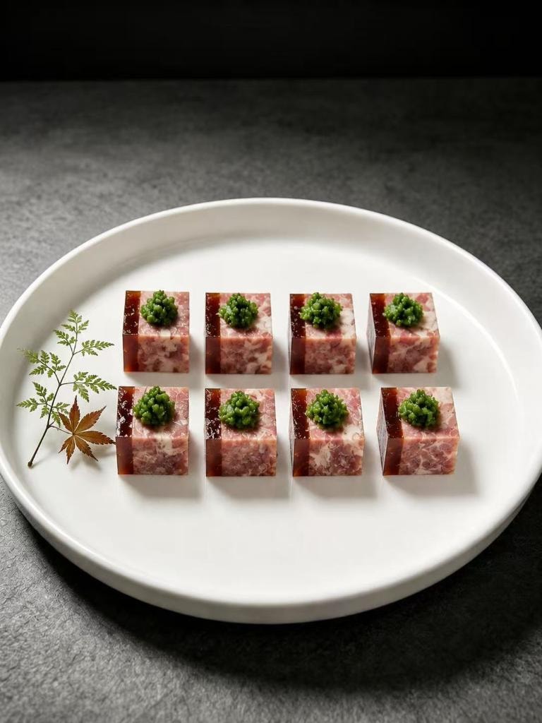Schweinefleisch-Sülze in Essiggelee