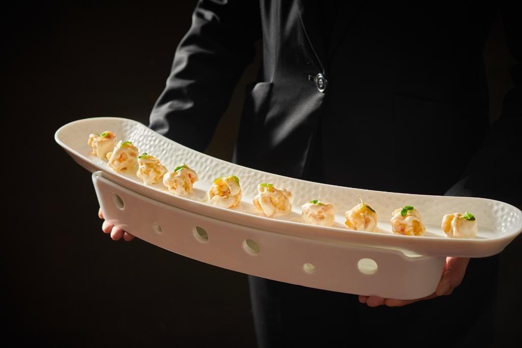 Garnelenbällchen mit Senfsoße
