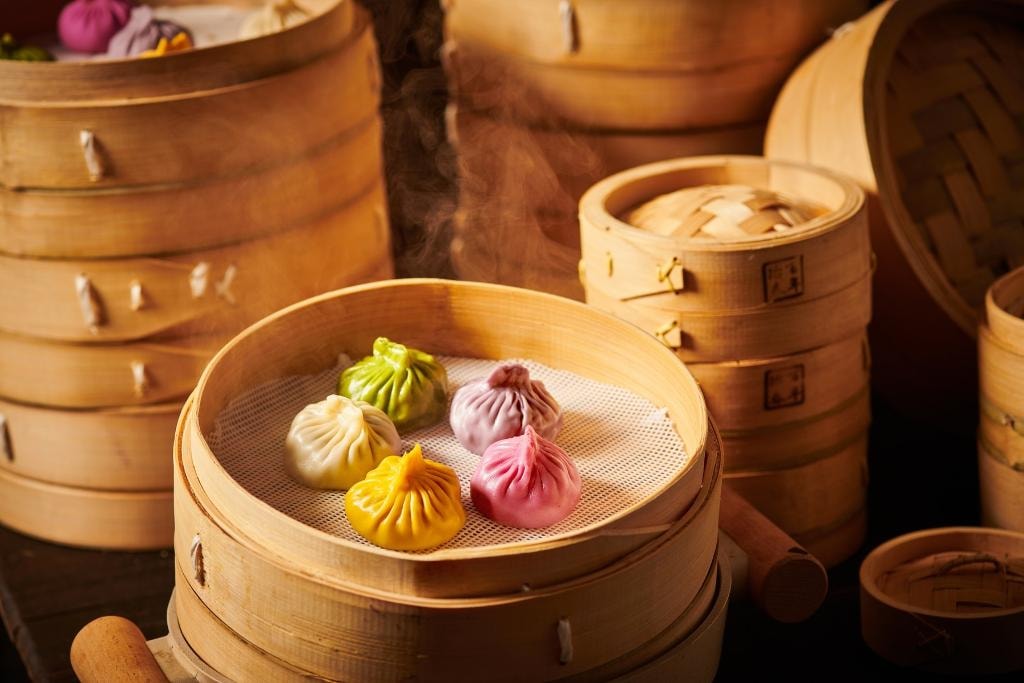 Fünffarbige Xiaolongbao
